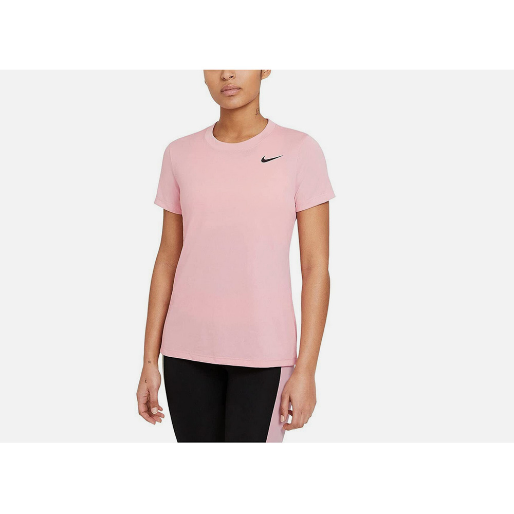 Nike Pink Short Sleeve Women's Tee with Black Swoosh